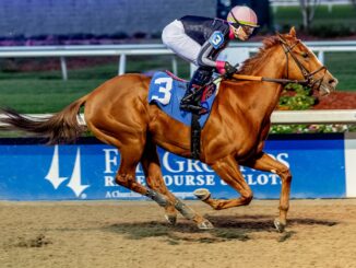 Her Laugh with Axel Concepcion aboard wins the Untapable S. at Fair Grounds.