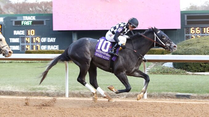 Speed King wins the Southwest S. (G2) at Oaklawn on the Road to the Kentucky Derby.