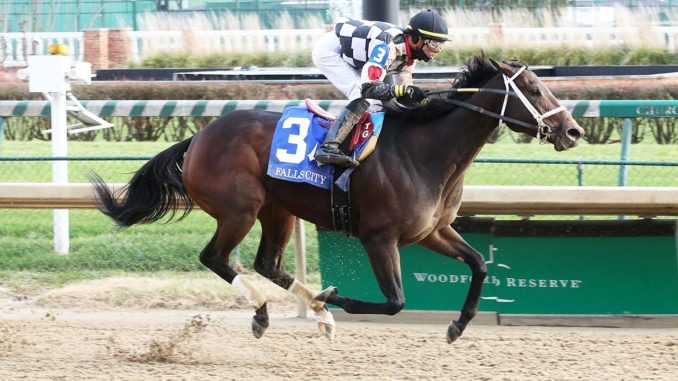 Myldy Curlin wins the Falls City Stakes at Churchill Downs 2019