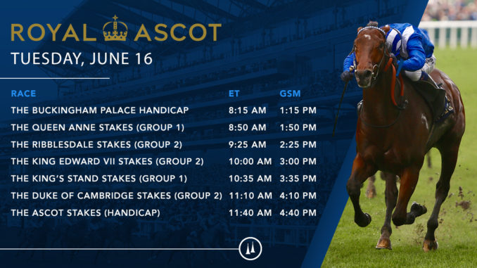 Royal Ascot Tuesday Calendar for 2020