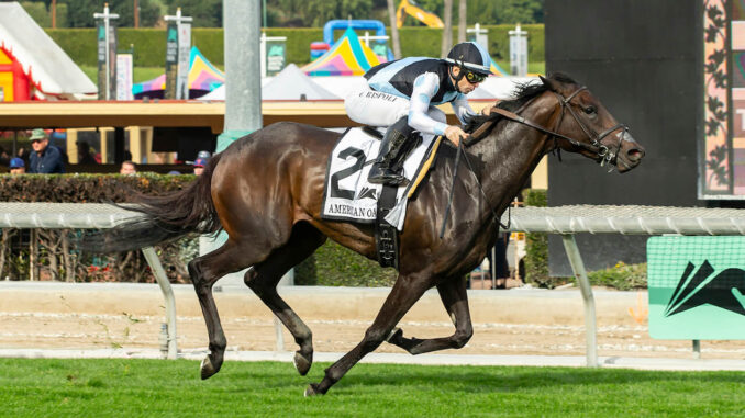 Anisette wins the American Oaks (G1 at Santa Anita Park (