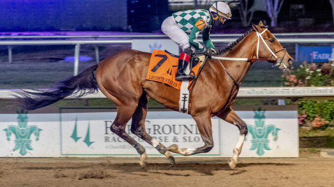 Track Phantom wins the Lecomte (G3) at Fair Grounds