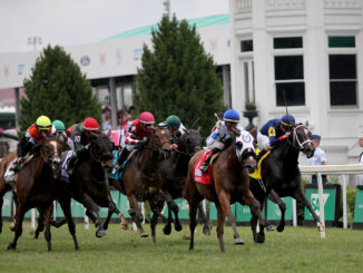 Fast as Flight winning the Modesty (G3) at Churchill Downs (Photo by Horsephotos.com)