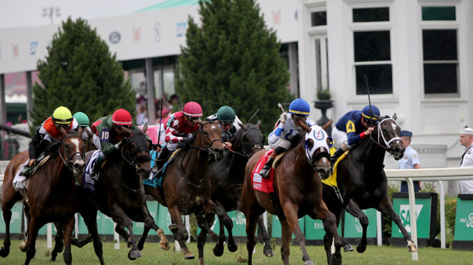 Fast as Flight winning the Modesty (G3) at Churchill Downs (Photo by Horsephotos.com)