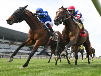 Legend of Time wins the Pennine Ridge at Belmont at the Big A