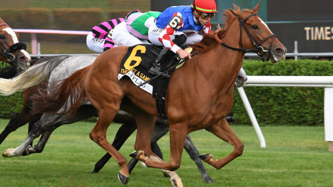 Chili Flag wins the Just a Game at Belmont at Saratoga