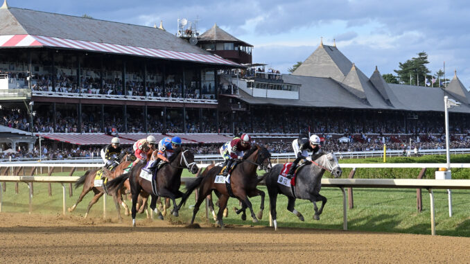 Dornoch wins the Belmont S. (G1) during Belmont at Saratoga.