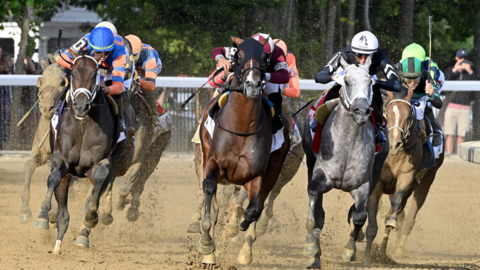 Dornoch wins the Belmont S. (G1) during Belmont at Saratoga.