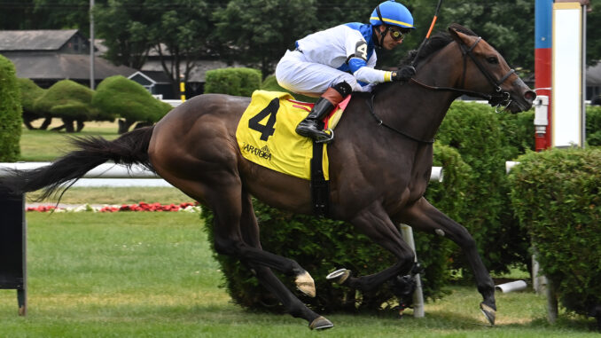 Ice Chocolat wins the Poker Stakes at Saratoga