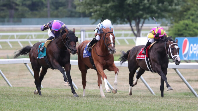 Get Smokin wins a photo finish in the United Nations Stakes (GII) at Monmouth Park