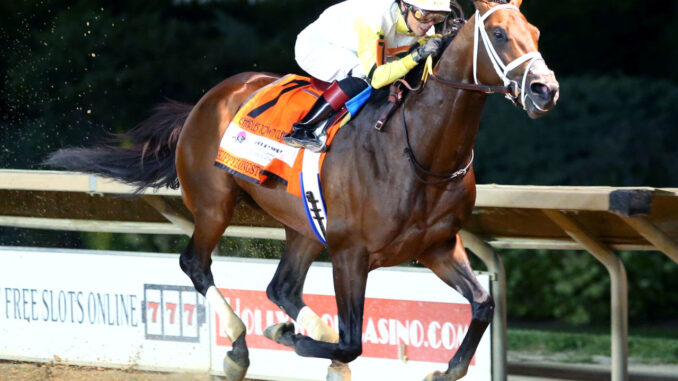 Skippylongstocking wired the Charles Town Classic for the second straight year