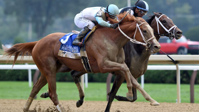 Power Squeeze wins the Alabama S. at Saratoga