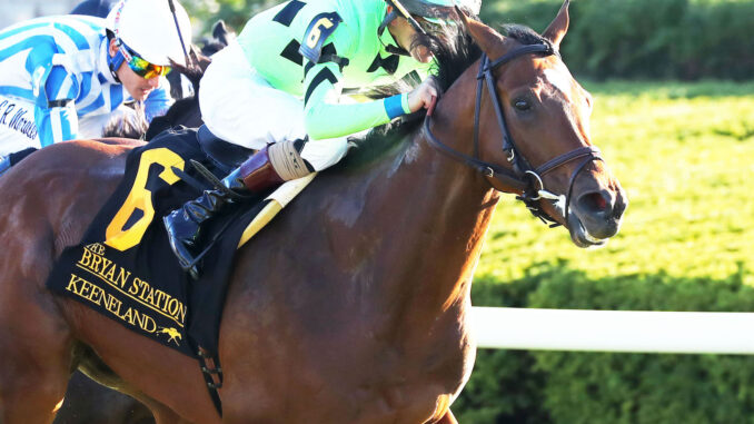 Brilliant Berti wins the Bryan Station at Keeneland.