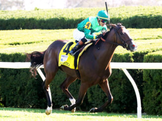 Gina Romantica wins the First Lady S. (G1) at Keeneland