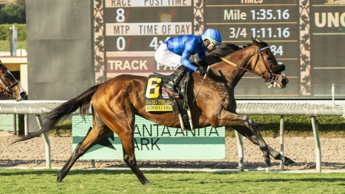 Hang the Moon wins Rodeo Drive S. (G2) at Santa Anita