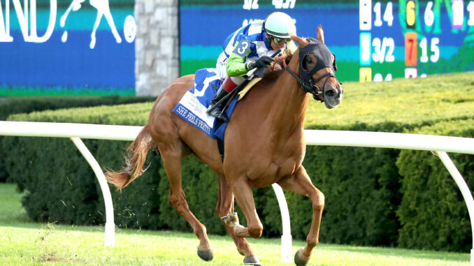 She Feels Pretty wins the Queen Elizabeth II at Keeneland.