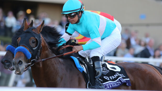 Citizen Bull wins the Breeders Cup Juvenile at Del Mar.