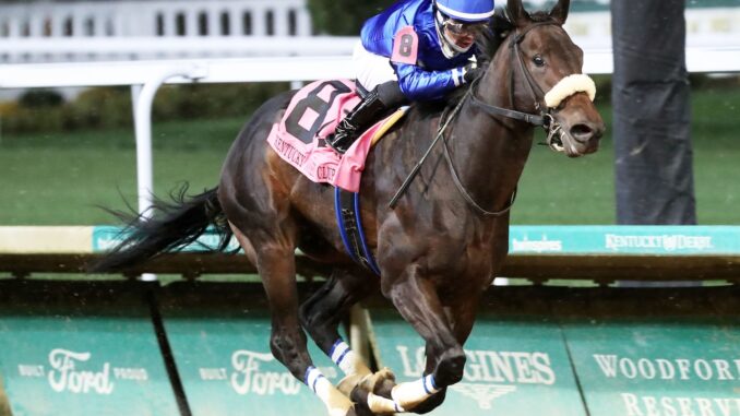 First Resort wins the Kentucky Jockey Club at Churchill Downs.