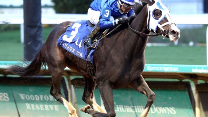 Good Cheer wins the Golden Rod at Churchill Downs