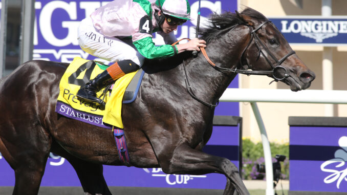 Starlust wins the Breeders Cup Turf Sprint at Del Mar Race