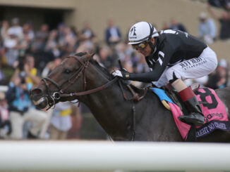 Straight No Chaser wining the Breeders Cup Sprint at Del Mar.