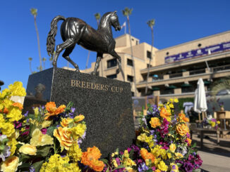 Breeders Cup statue at Del Mar