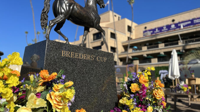 Breeders Cup statue at Del Mar