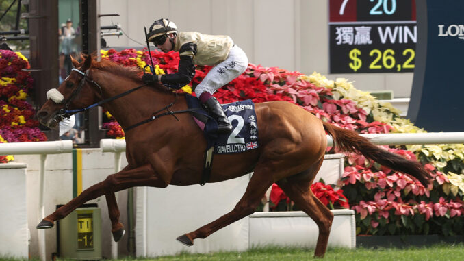 Giavellotto relished the cutback to score his first Group 1 win in the Hong Kong Vase