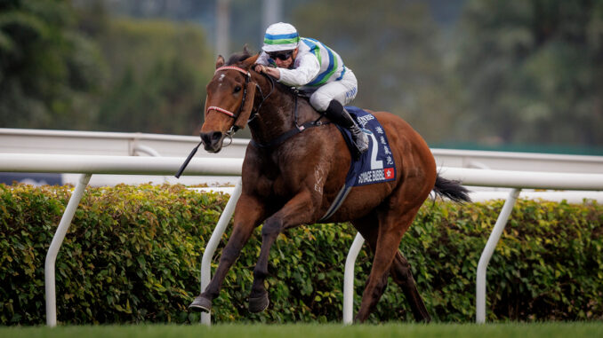 Voyage Bubble rolls to victory in the Hong Kong Mile