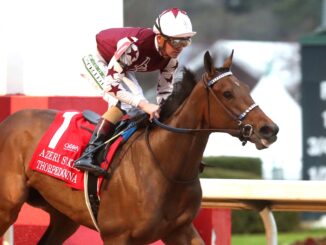 Thorpedo Anna wins the Azeri S. at Oaklawn Park.